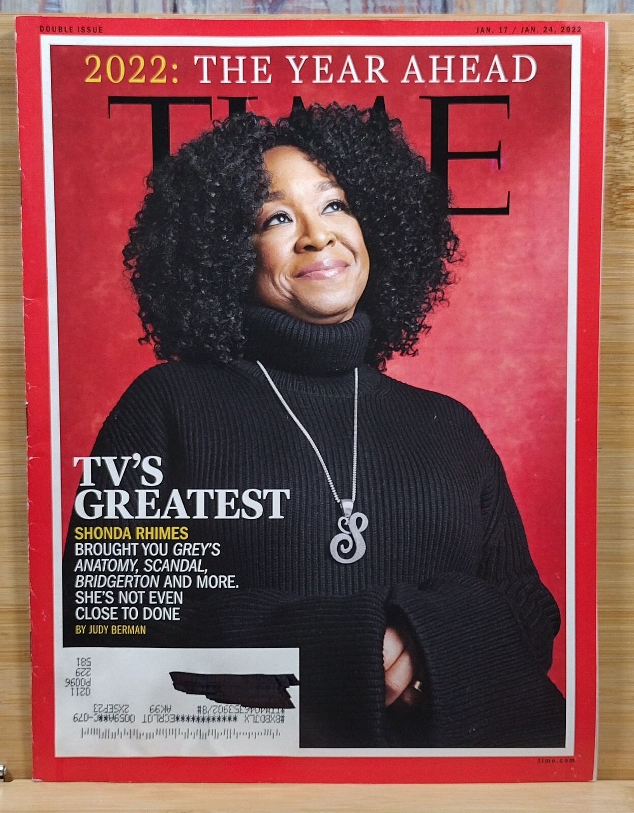 Time Magazine JAN 17-24, 2022 The Year Ahead. Tv&rsquo;s Greatest Shonda Rhimes