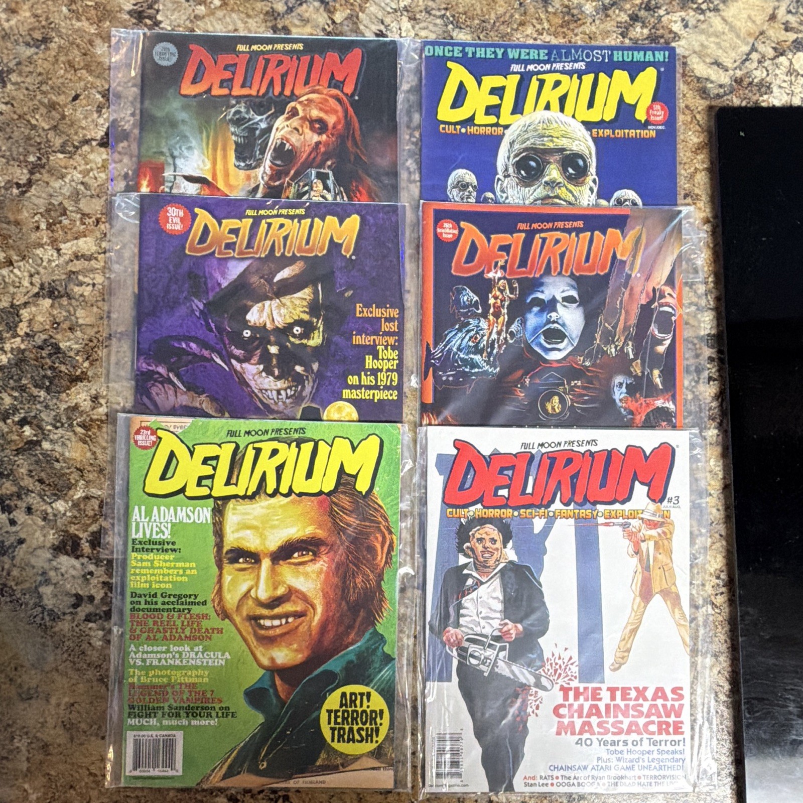 Delirium LOT of 6, sealed Illustrated Horror Magazines