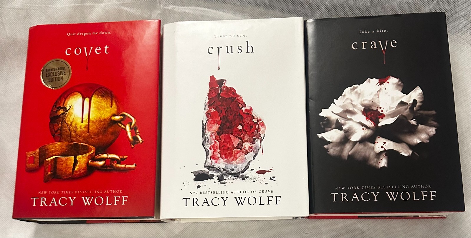 Crave Series by tracy Wolff : Crave, Cruch, Covet1-3 Hardcover