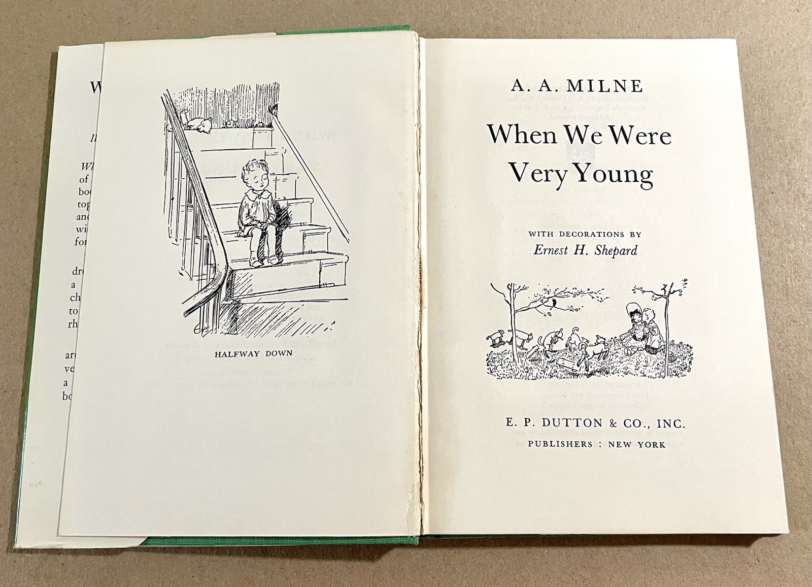 4 LOT: Winnie the Pooh Series, A.A. Milne, 1961 Reprint, HC/DJ, GOOD