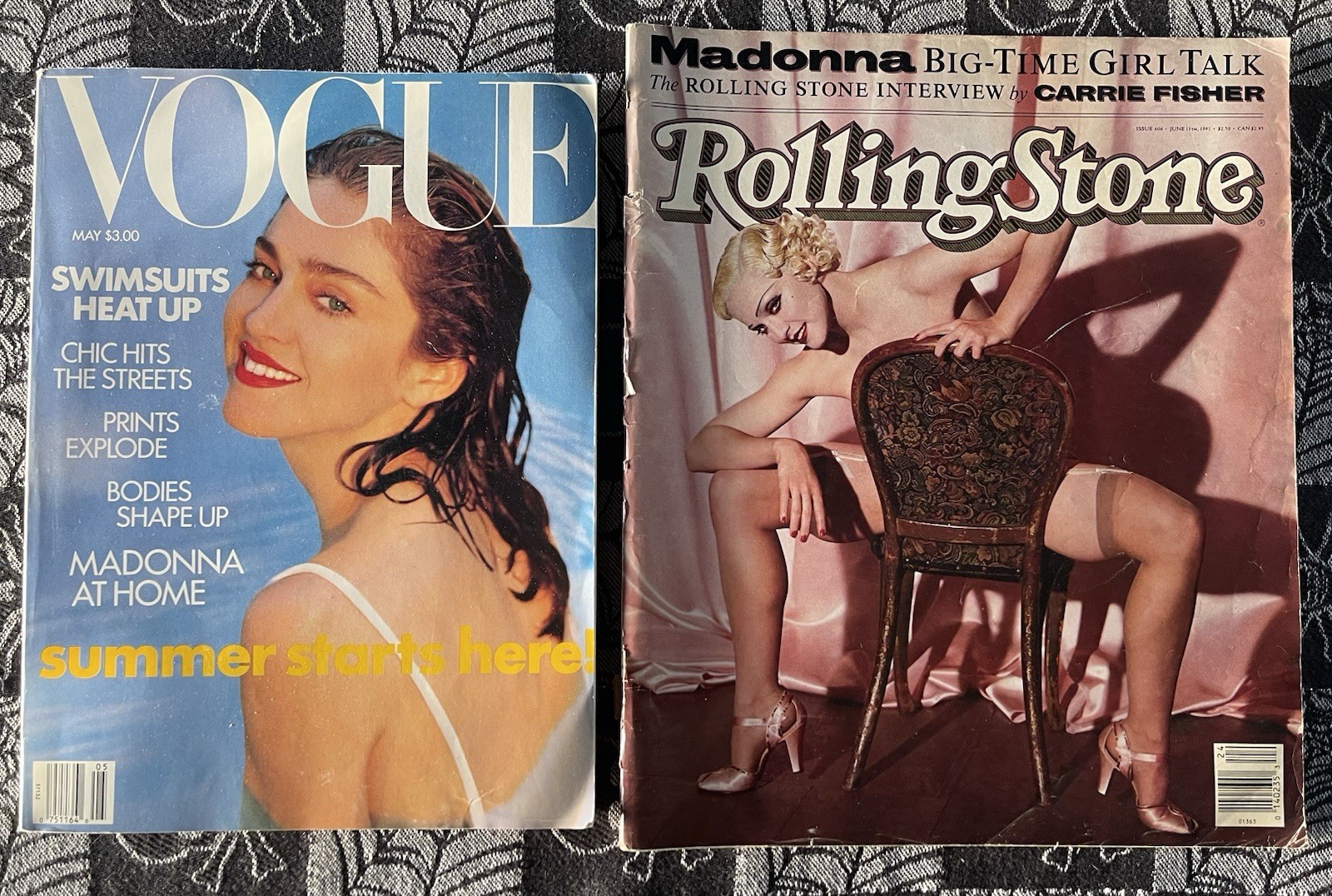 MADONNA COVER STORY MAGAZINE LOT – VOGUE MAY 1989 + ROLLING STONE #606 1991
