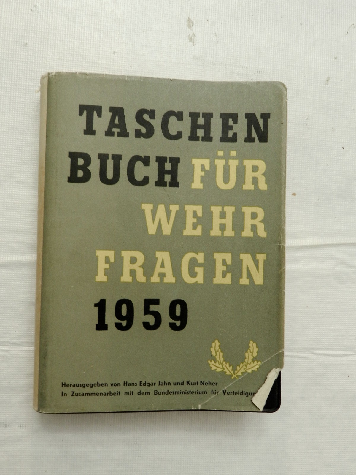 Taschenbuch für Wehrfragen 1959, GERMAN MILITARY OVERVIEW, SBw/DJ, ILLUSTR, VG