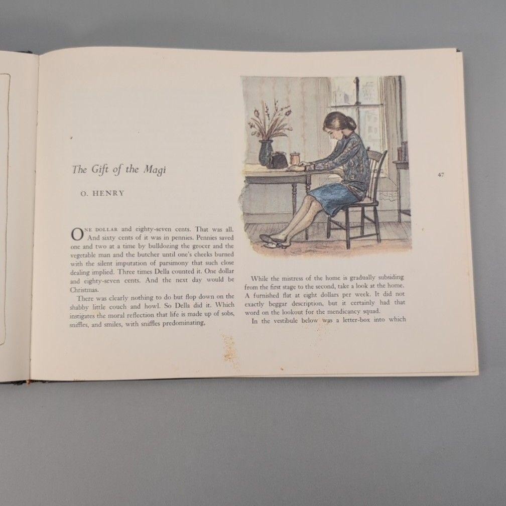 Vintage 1966 Take Joy! Tasha Tudor Christmas Book HC Blue Ex-Lib USA Illustrated
