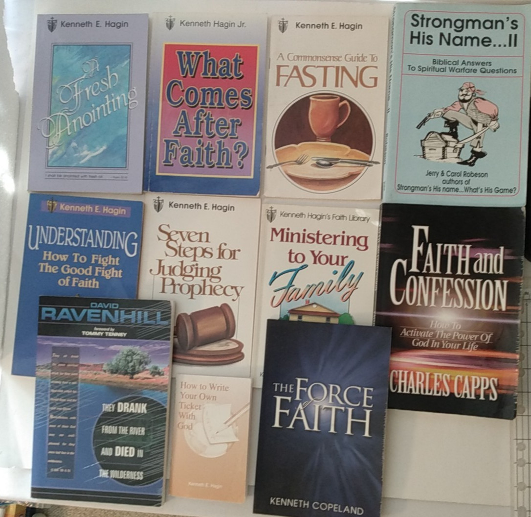 Mixed Lot 10 Faith Books Kenneth E Hagin Sr, Capps, Robeson, Copeland, Ravenhill