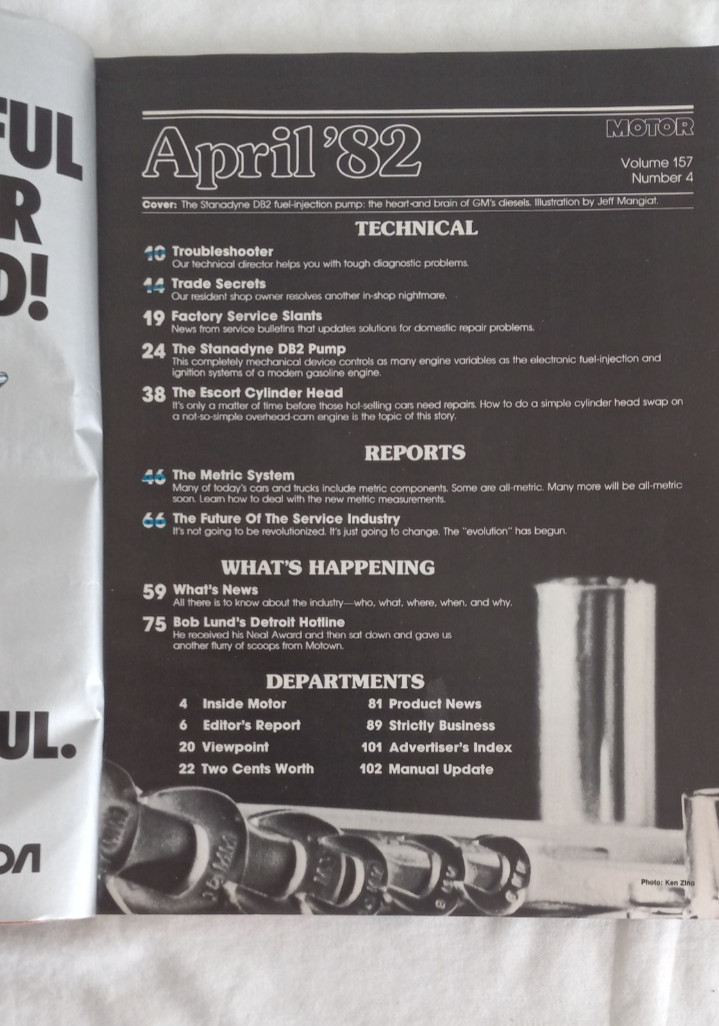 MOTOR Magazine April 1982 102 Pages Great Car repair Tips
