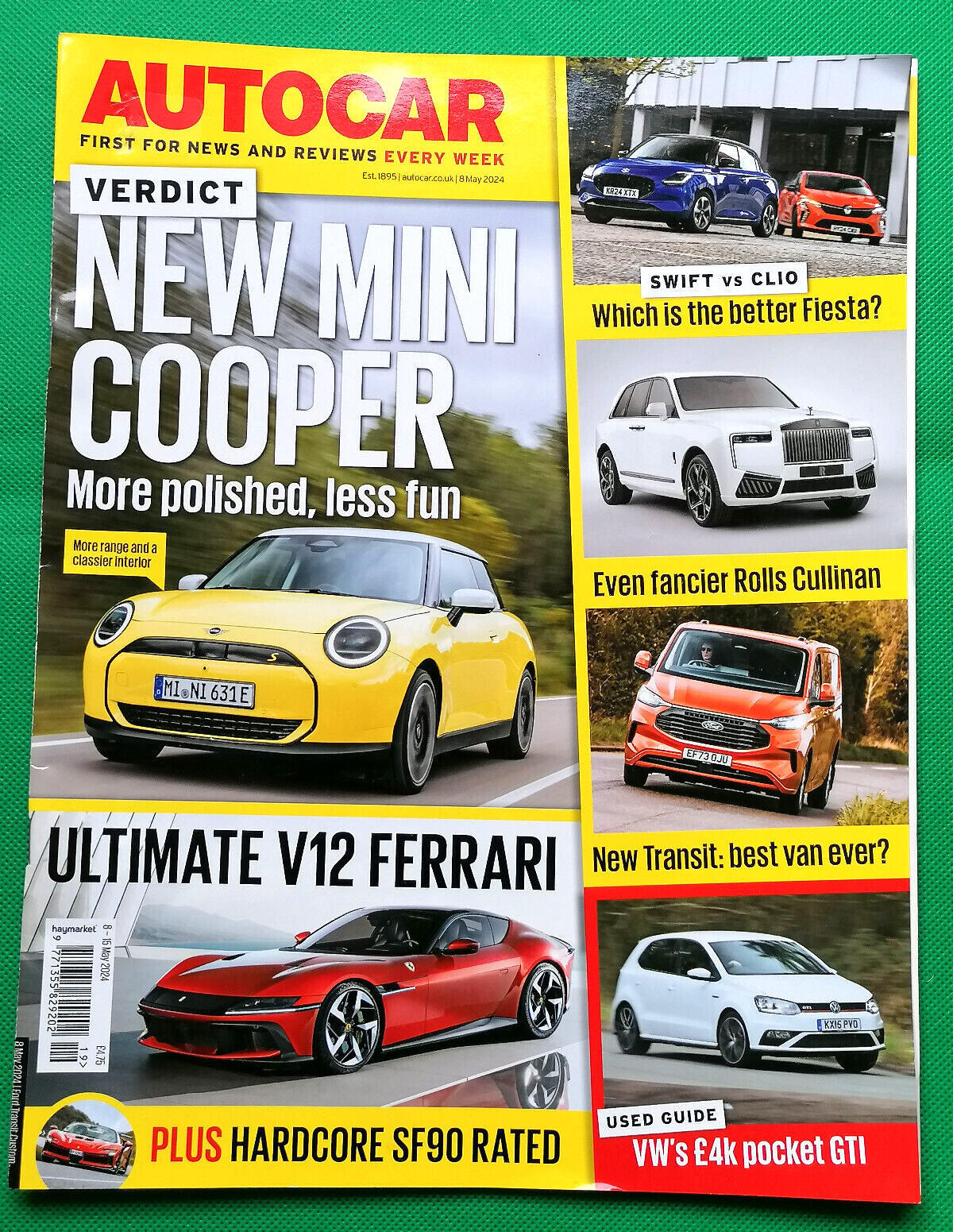Autocar 8 May 2024 – NEW TRANSIT TEST – WORLD of VOLVO – EVERRATI MERC W113 SL