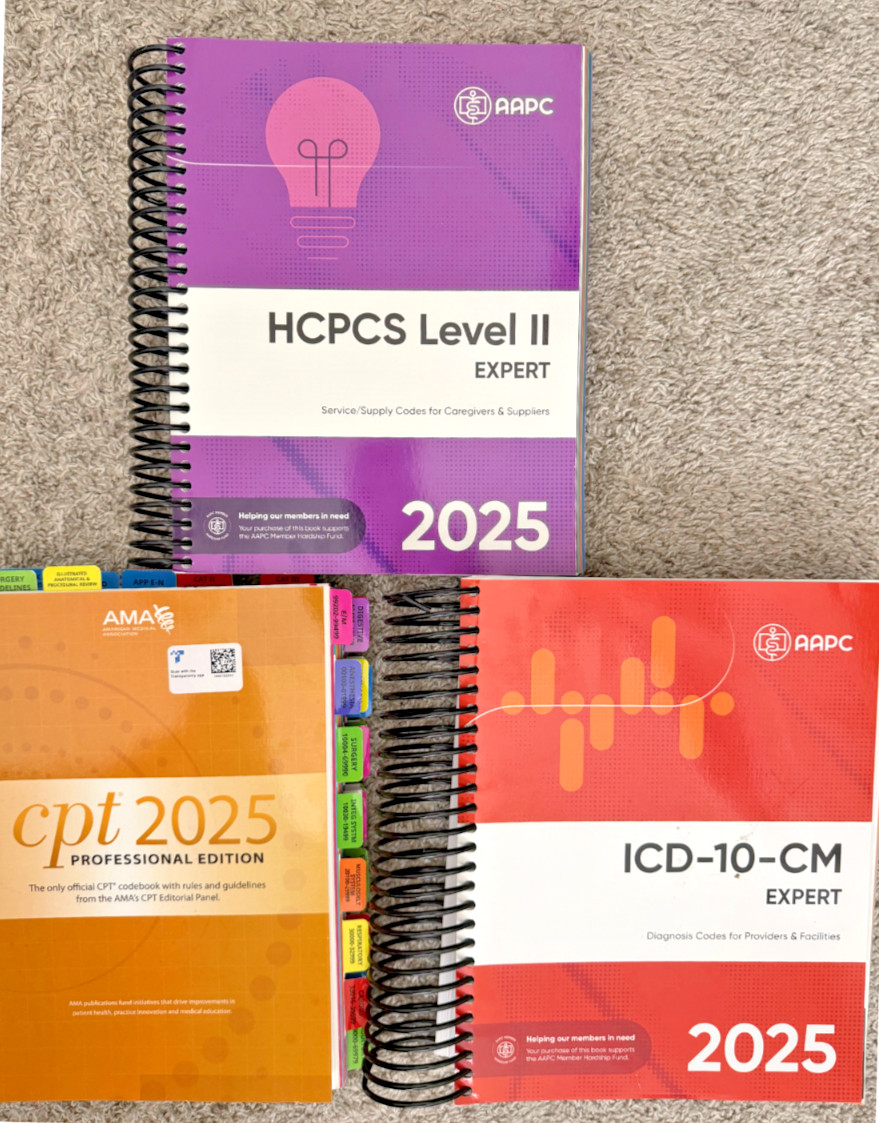 AAPC BUNDLE ICD-10-CM Expert 2025, CPT 2025, and HCPCS Level II 2025 Excellent