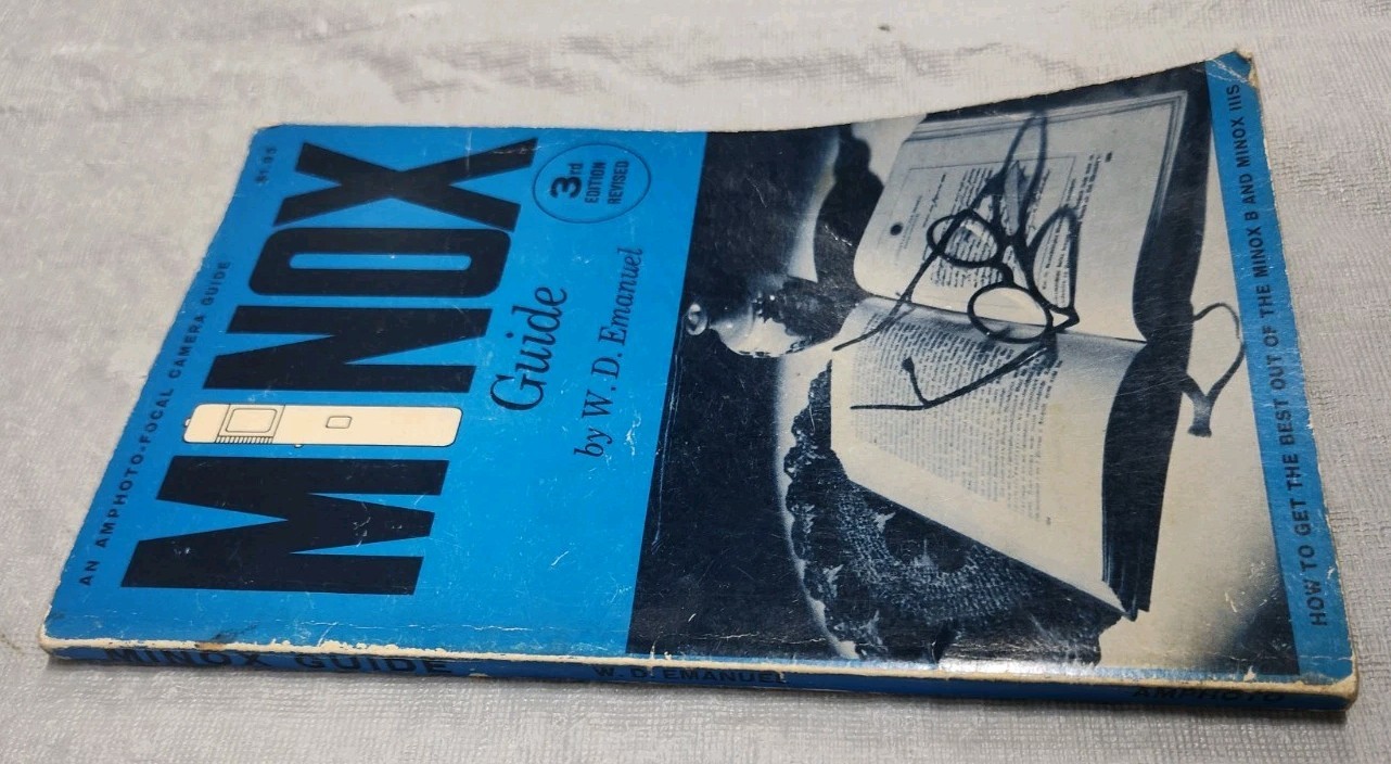 Minox Guide Mini Spy Camera Book Manual 3rd Ed. Rev W.D.Emanuel 1964 Minox B VTG