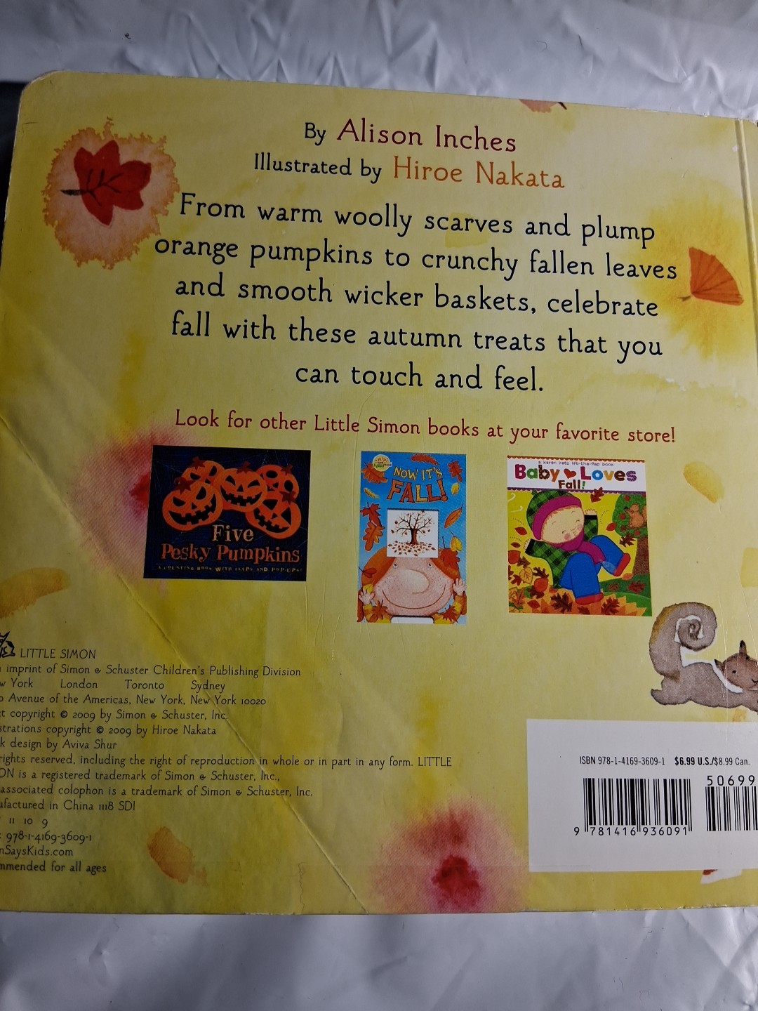 I Love Fall! : A Touch-And-Feel Board Book by Alison Inches (2009, Children&rsquo;s…
