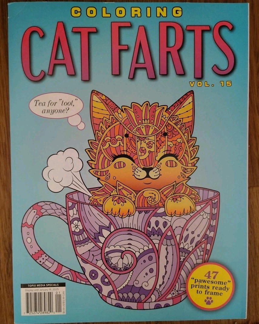 Coloring Cat Farts Volume 15 Coloring Book 47 Prints Topix Media 8&Prime; x 10 1/2&Prime;