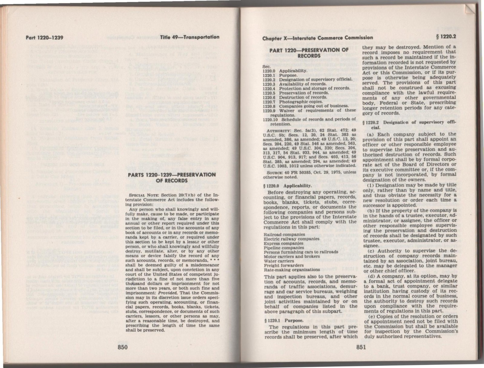 1979 ICC Uniform System of Accounts for Railroads soft cover book -publisher AAR
