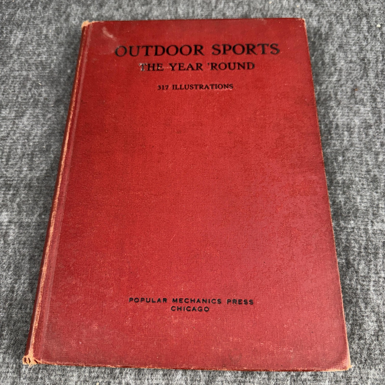 Vintage Outdoor Sports The Year Round Popular Mechanics Red HC Motor Sports Book