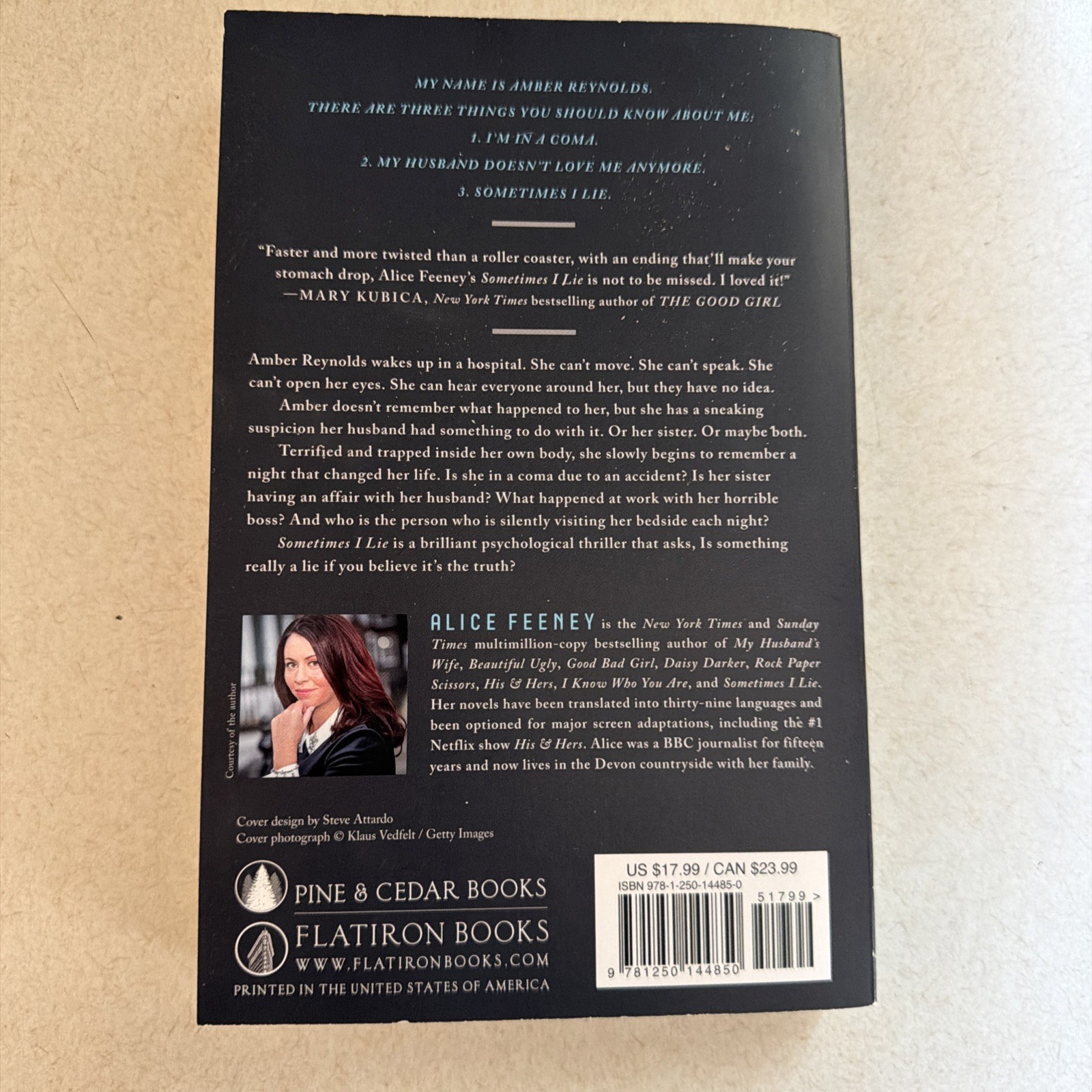 Sometimes I Lie: A Novel – Paperback By Feeney, Alice – VERY GOOD
