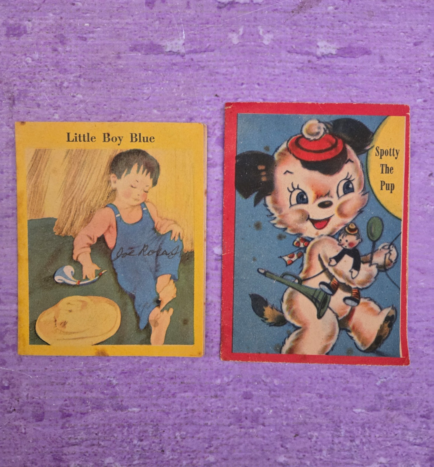 Vintage Miniature Childrens Mini Books Samuel Lowe Animals Illust 1940s LOT OF 8