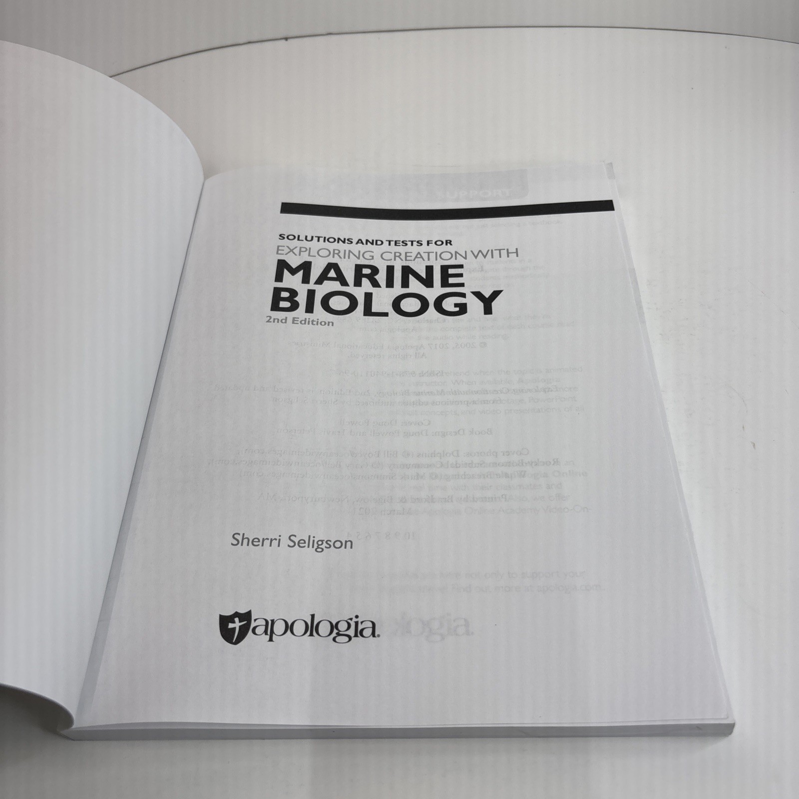Apologia Exploring Creation Marine Biology 2nd Ed Student Notebook and Solutions