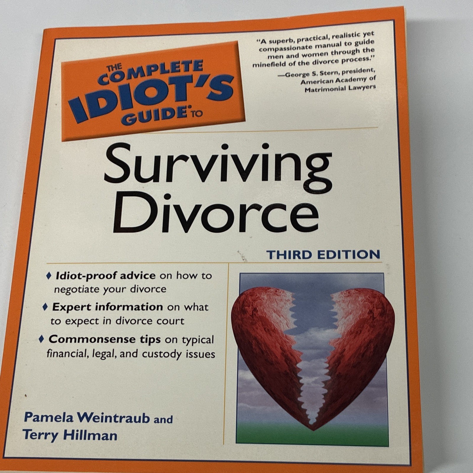 The Complete Idiot&rsquo;s Guide to Surviving Divorce 3rd Ed Paperback Weintraub