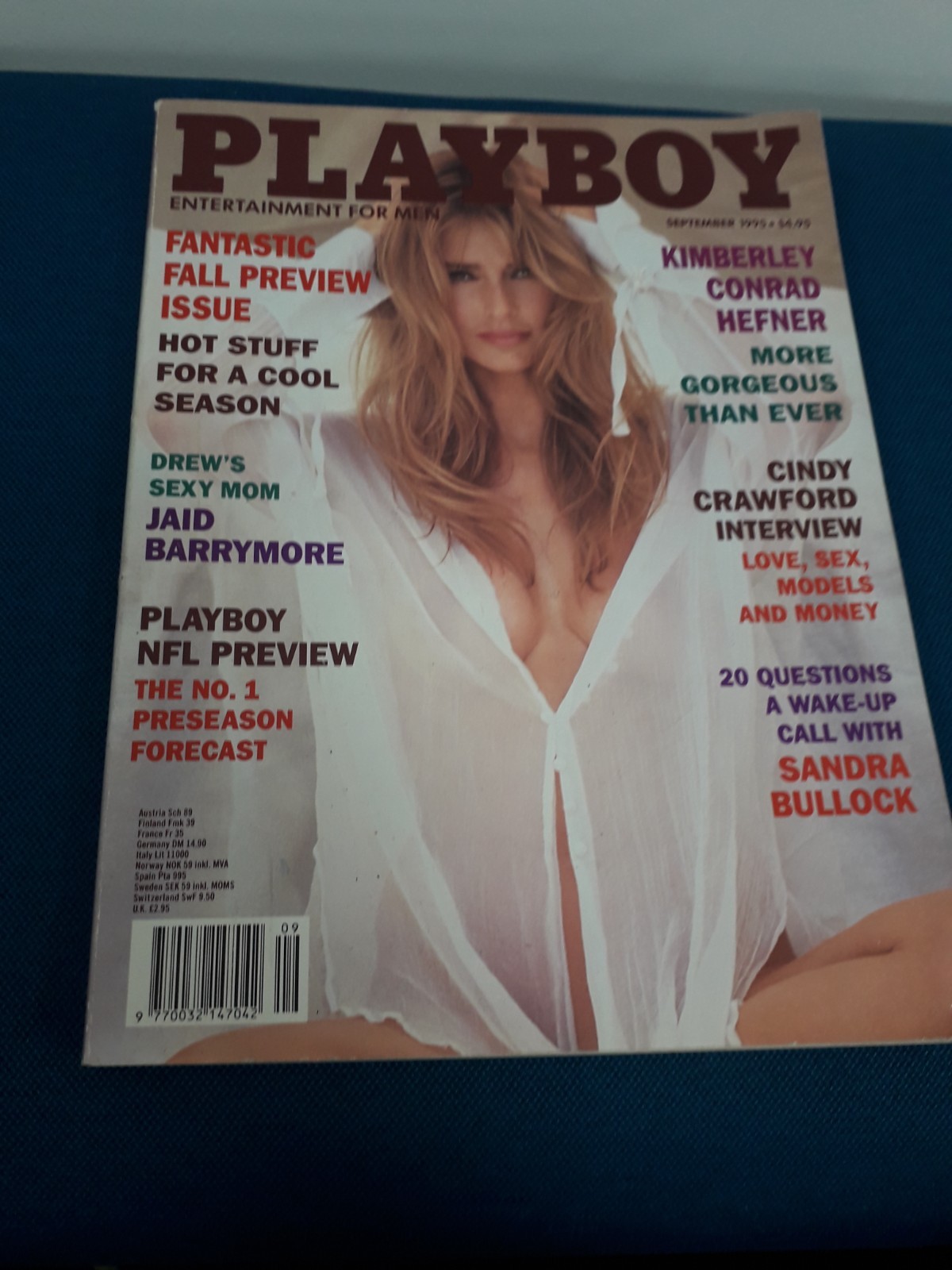 PLAYBOY US Sept 1995 KIMBERLEY CONRAD Donna D&rsquo;Errico, interview Cindy Crawford