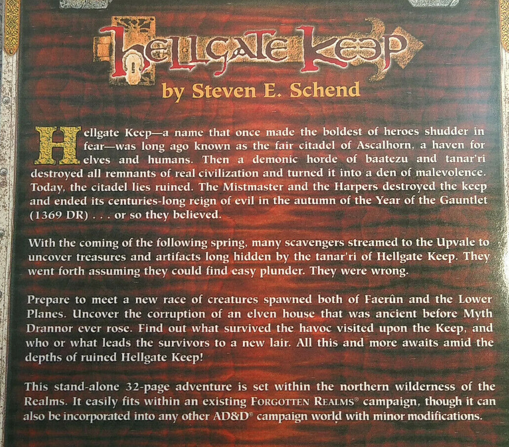 Hellgate Keep – Dungeon Crawl – Forgotten Realms – Dungeons & Dragons