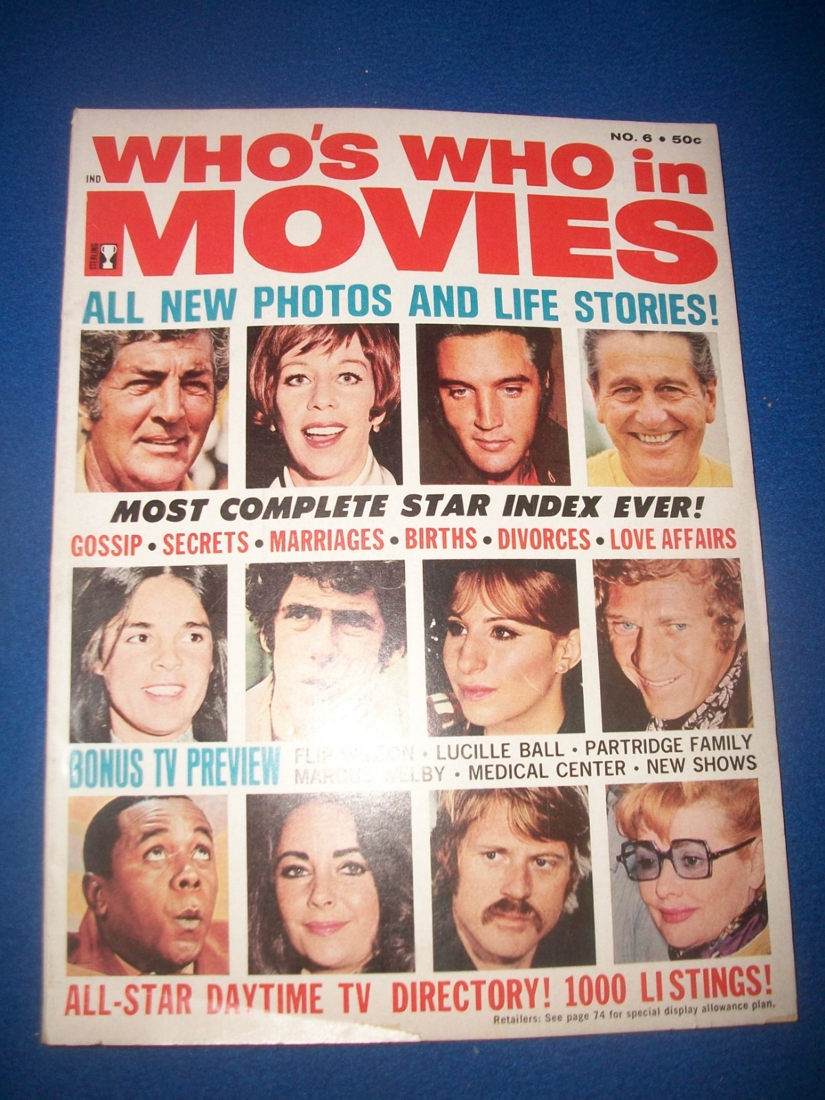 Who&rsquo;s Who in Movies 5 1971 Carol Burnett Elvis Redford Streisand Partridge Stars