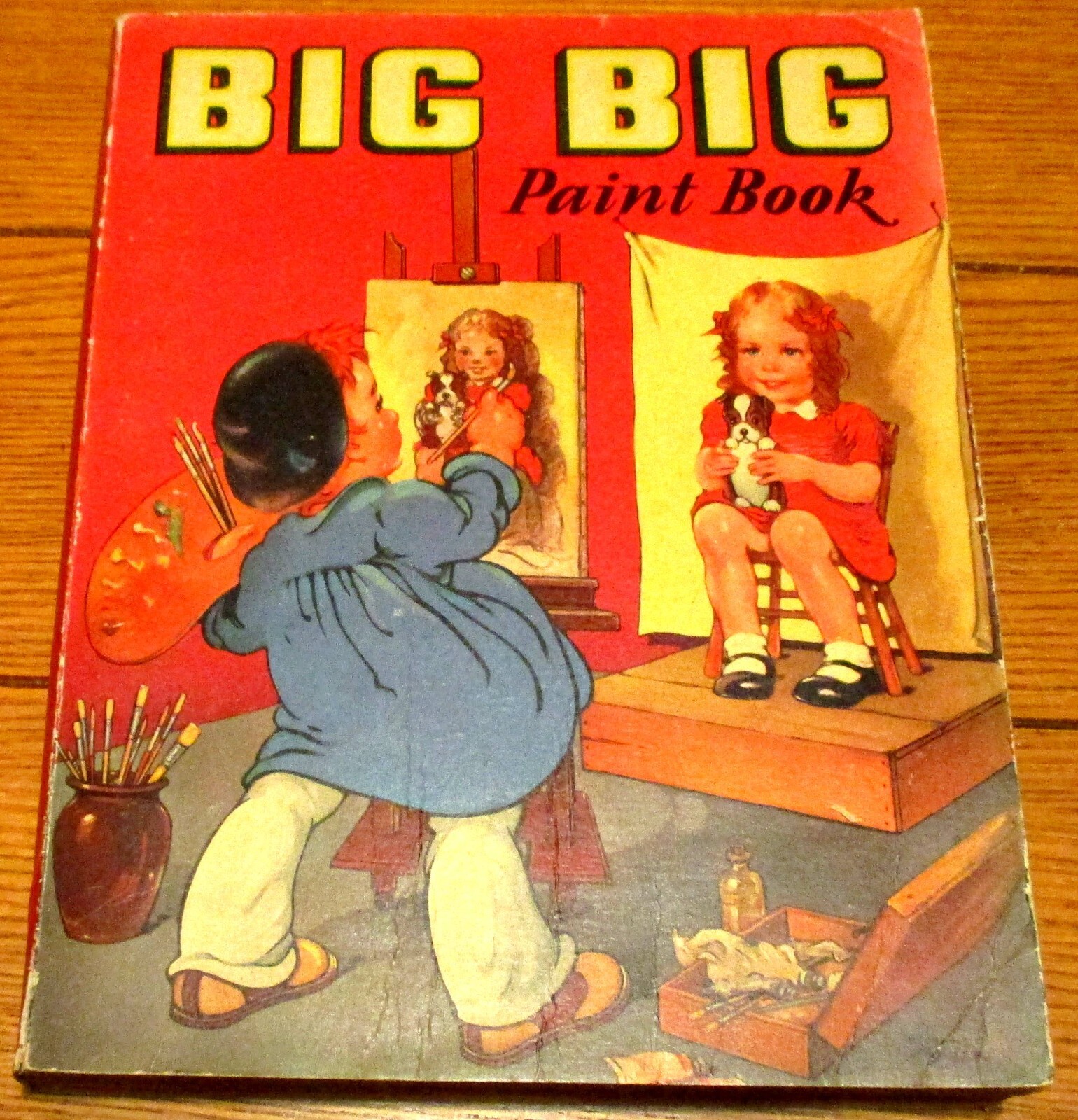 1943 Big Big Paint Book 380 Pages 7 Colored in Whitman Publishing