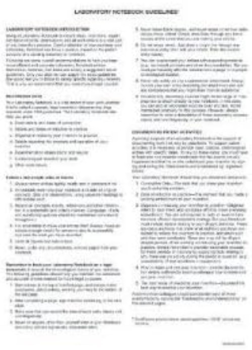 Lab Notebook Laboratory Notebook – 240 Pages .25 » Grid Format, 8 7/8 » x 11 …