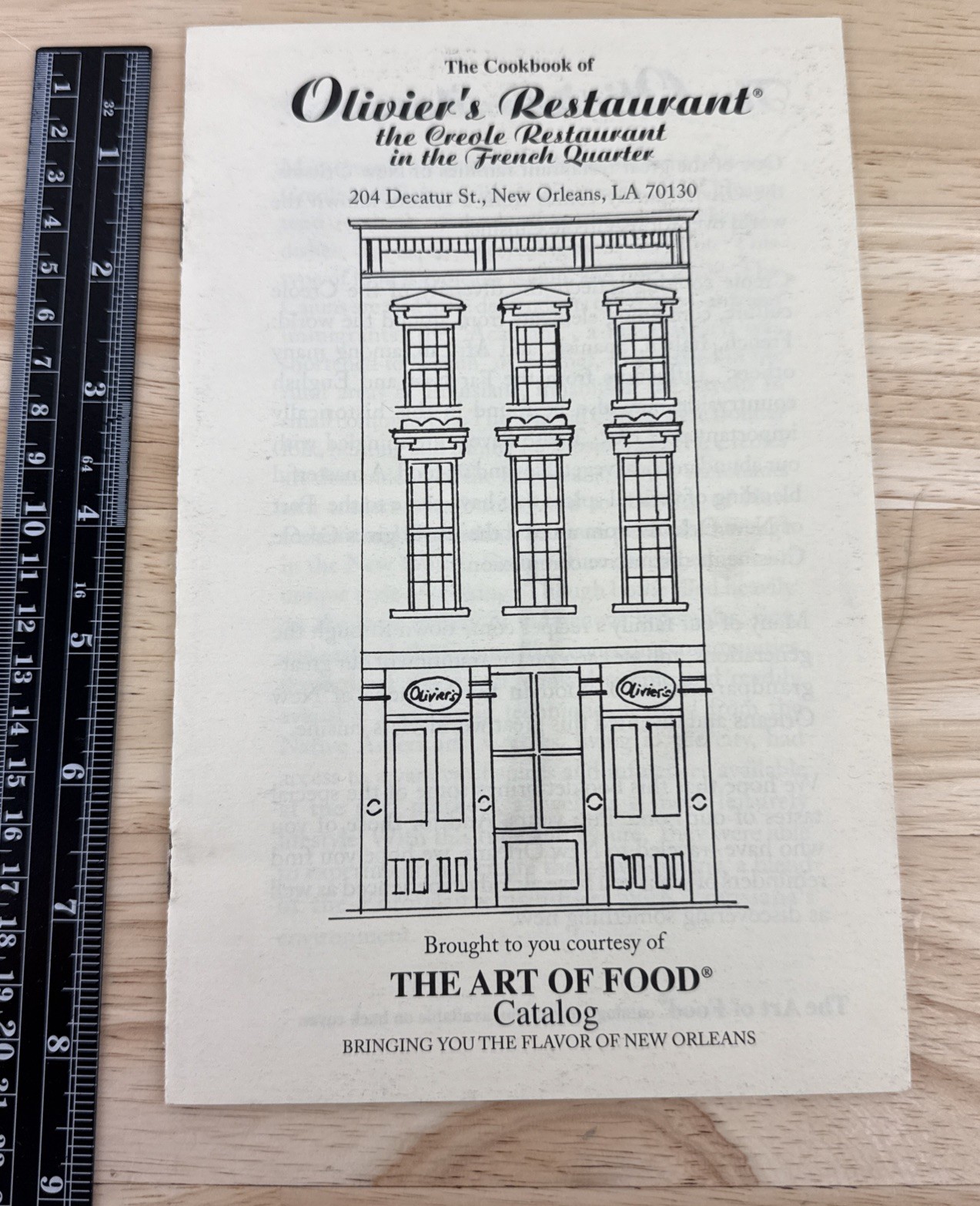 Vintage Cookbook of Olivier&rsquo;s Restaurant New Orleans French Quarter Booklet