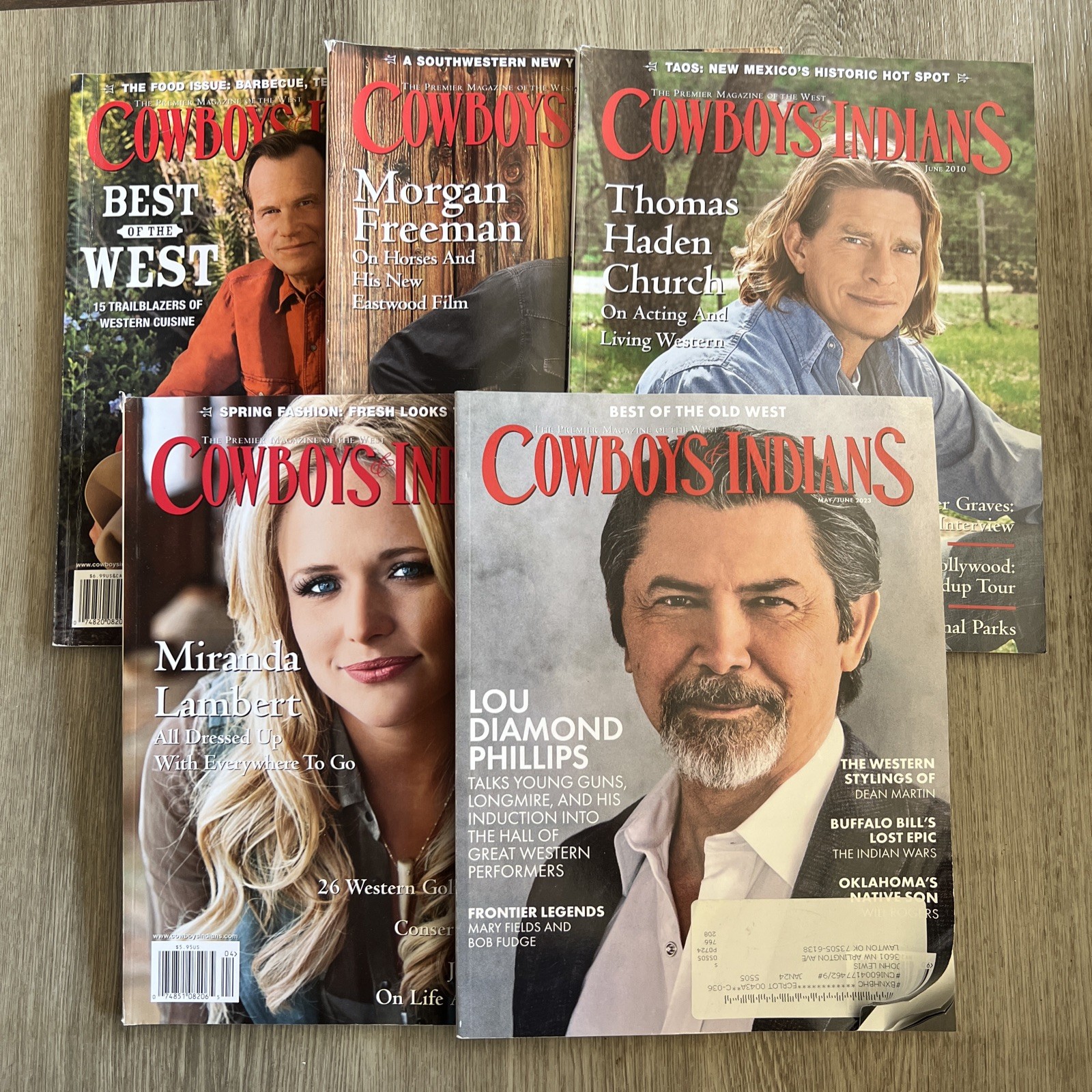 Lot of 5 Cowboys & Indians Magazines 2010 – 2023 Various Issues Art and Culture