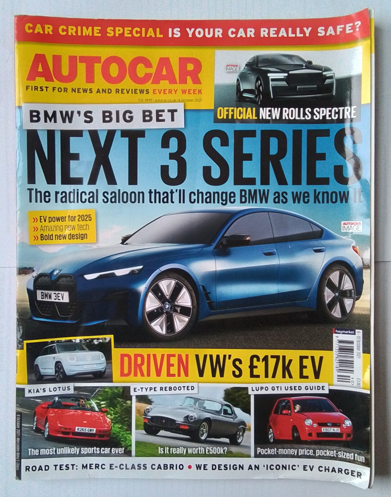 AUTOCAR MAGAZINE Issue 6483 6th Oct 2021 Motoring BMW 3 Series Jaguar E-Type UK