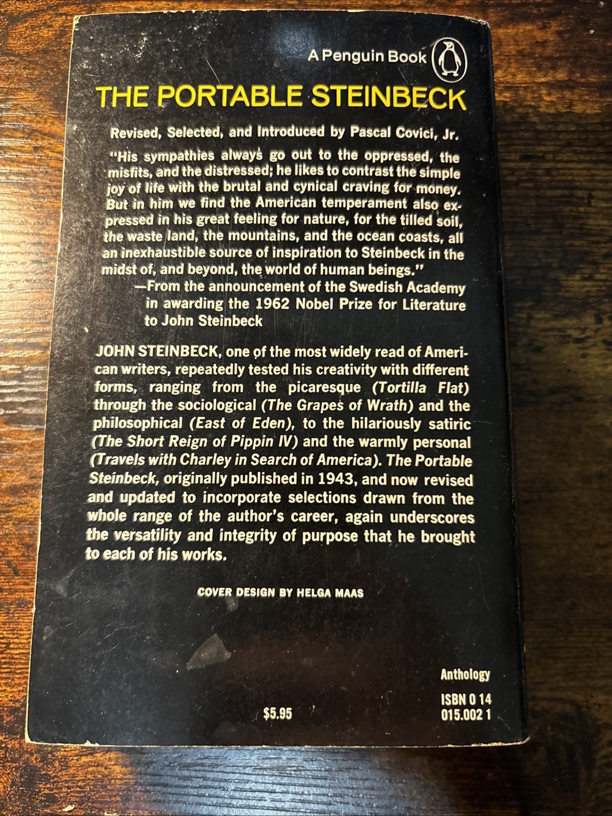 The Portable Steinbeck Revised And Enlarged Edition 736 Pages 1978 Penguin
