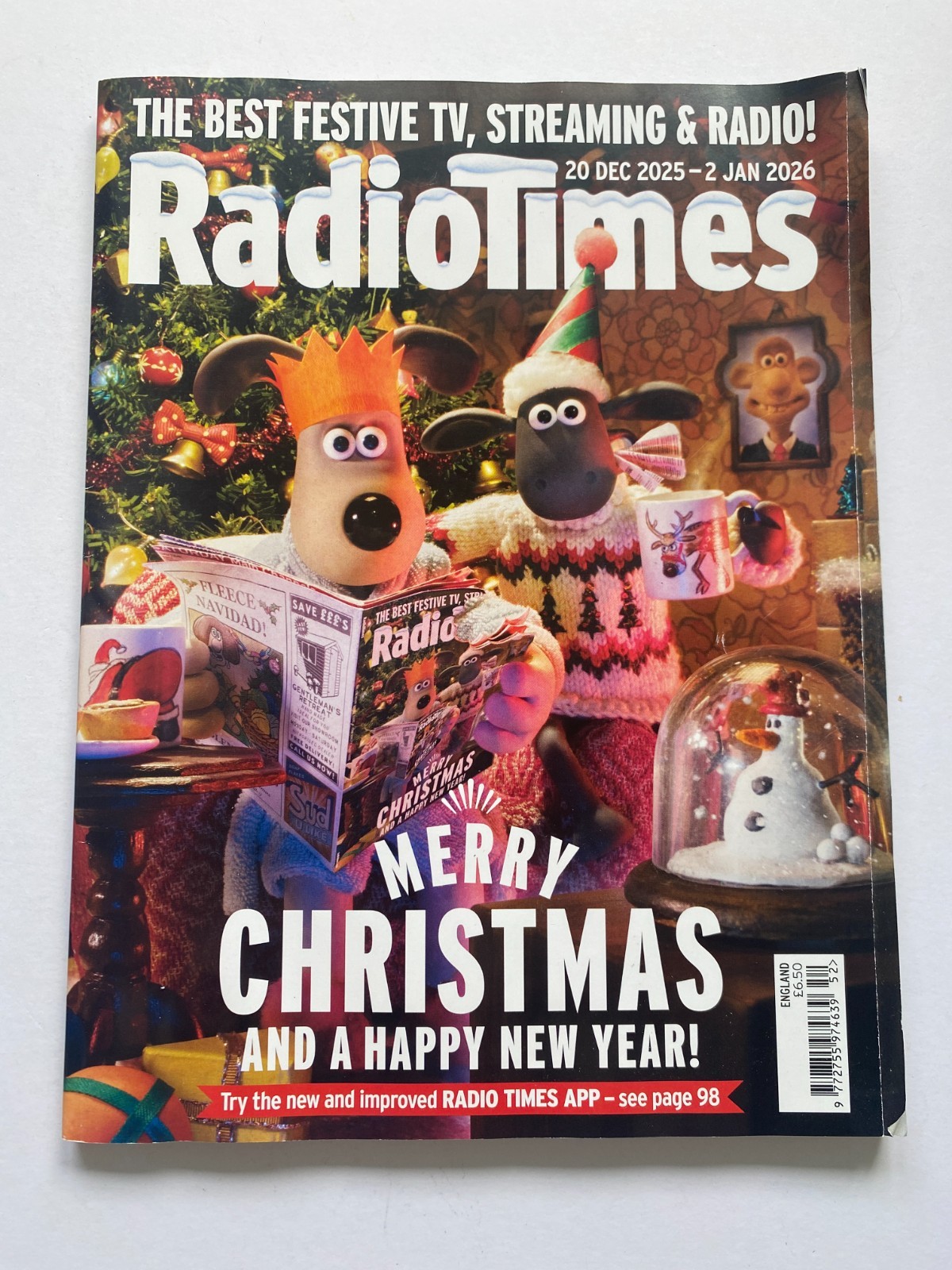 Radio Times Mag December 20 – Jan 2 2026 – Christmas TV Guide Wallace and Gromit
