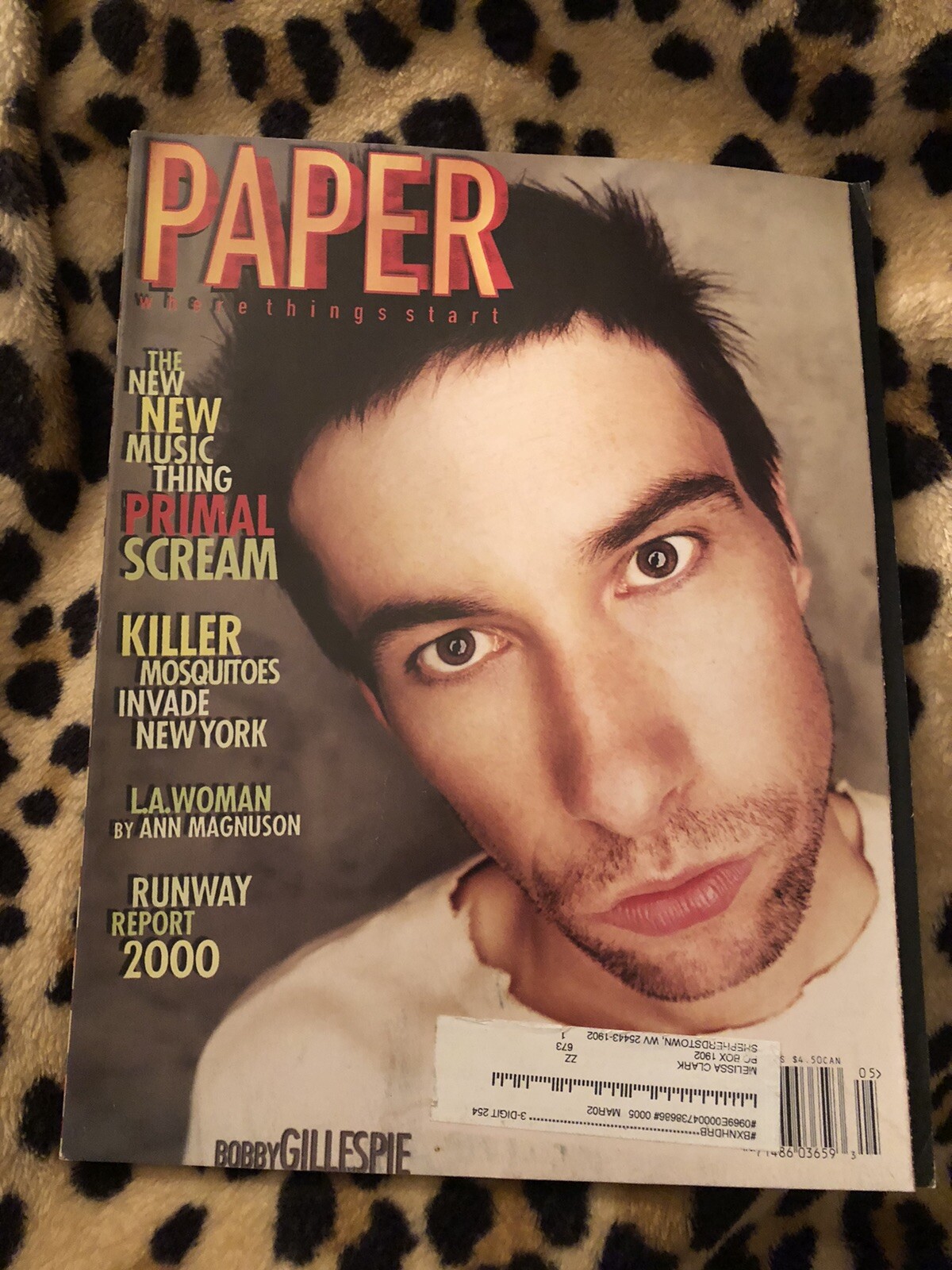 PAPER magazine May 2000 – Bobby Gillespie Primal Scream – HANSON – Runway Report