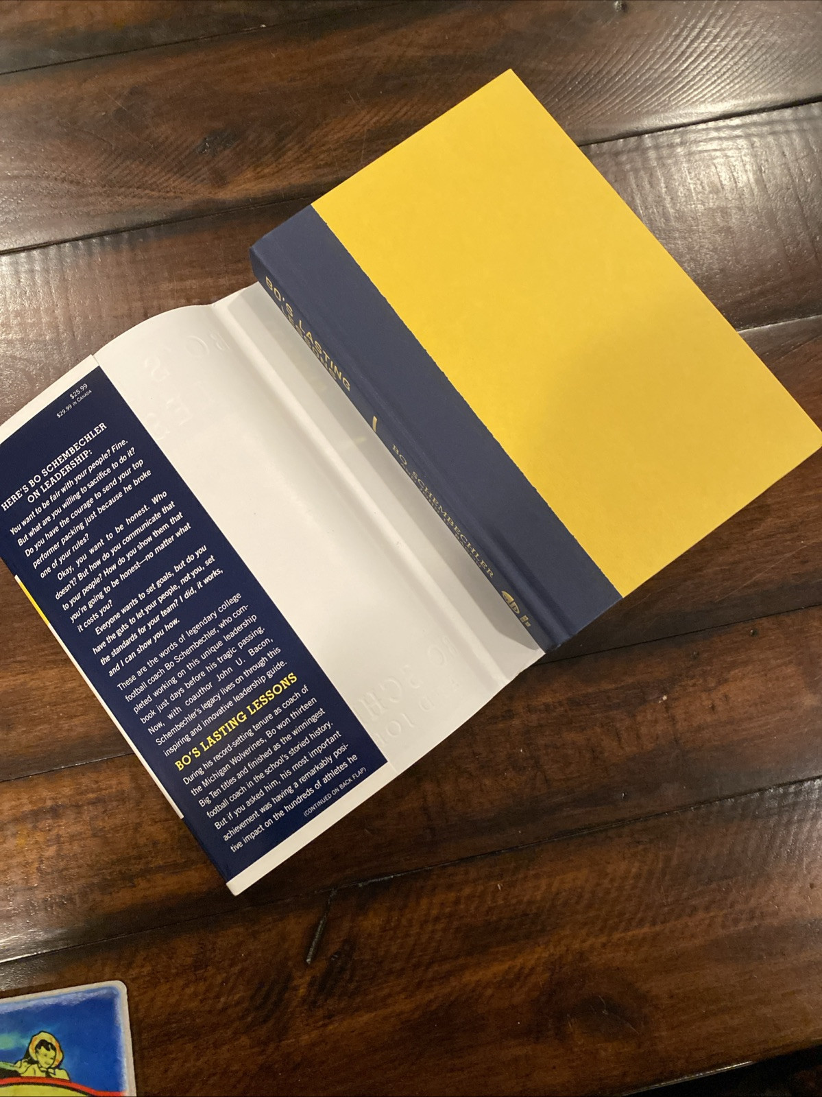 SIGNED Bo&rsquo;s Lasting Lessons by John U. Bacon U Of M Football