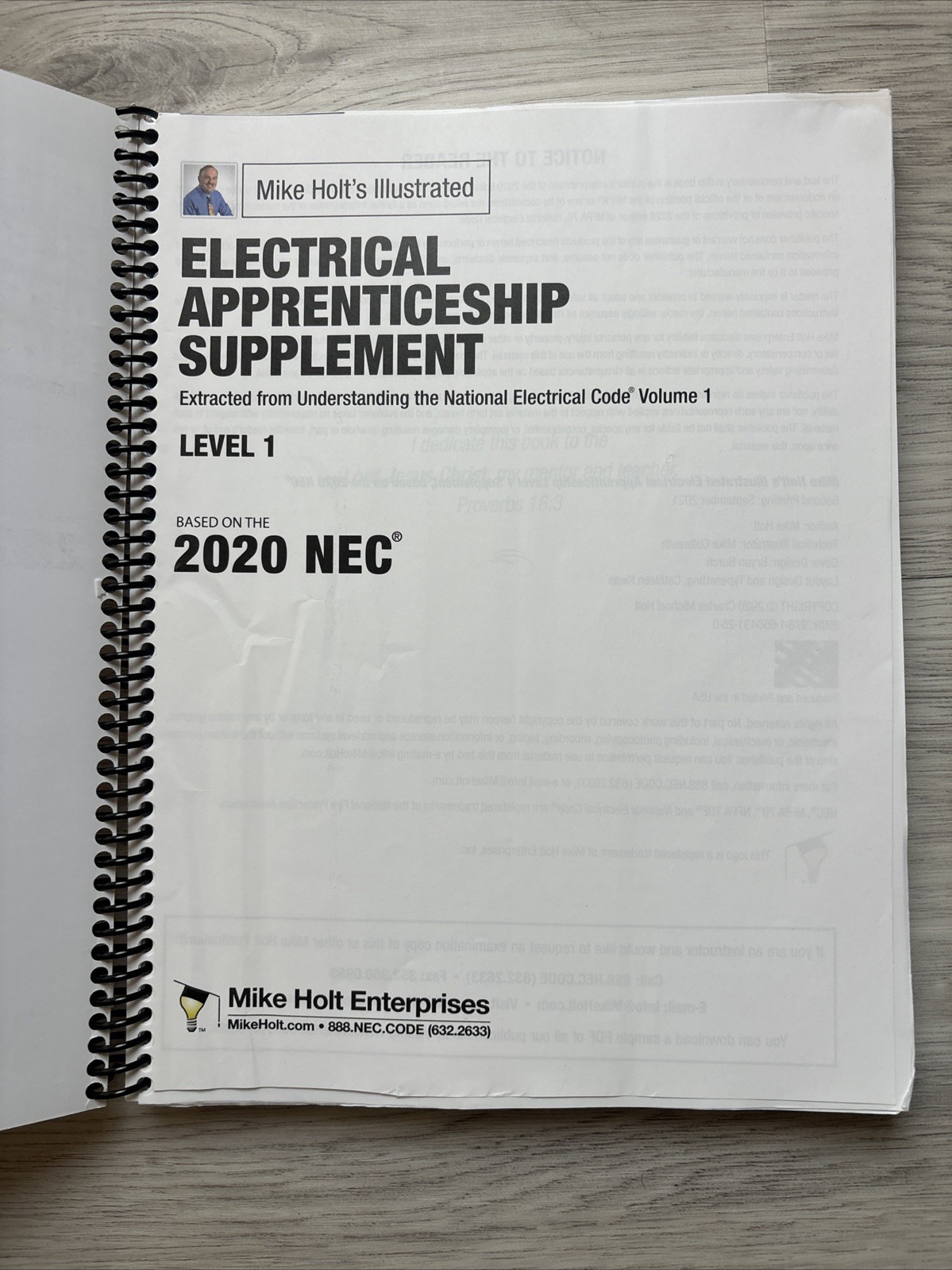 Electrical Apprenticeship Supplement – Mike Holt – NEC 2020 Level 1