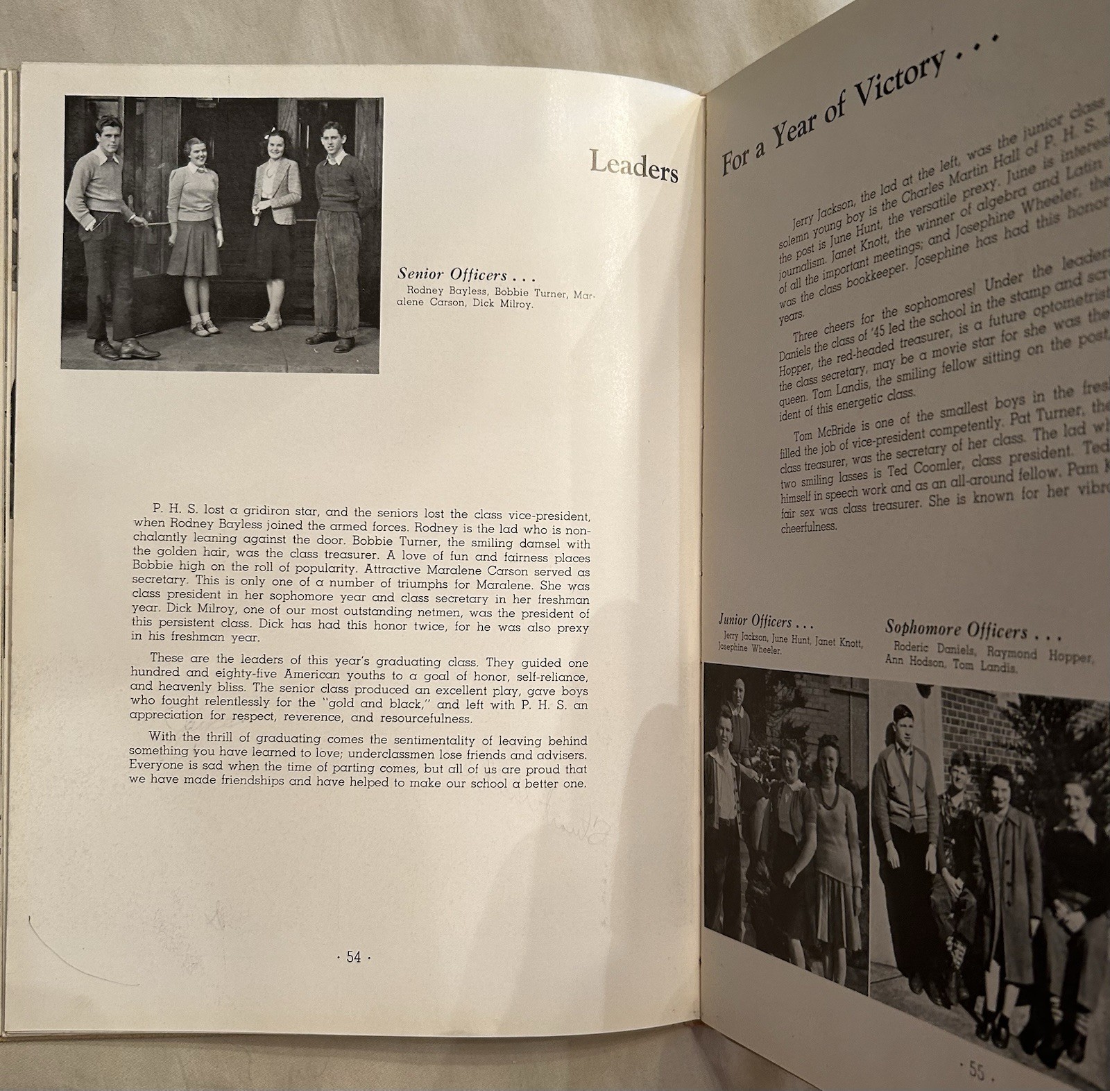 Vintage 1943 Yearbook The Narcissus Peru High School Indiana – War Time