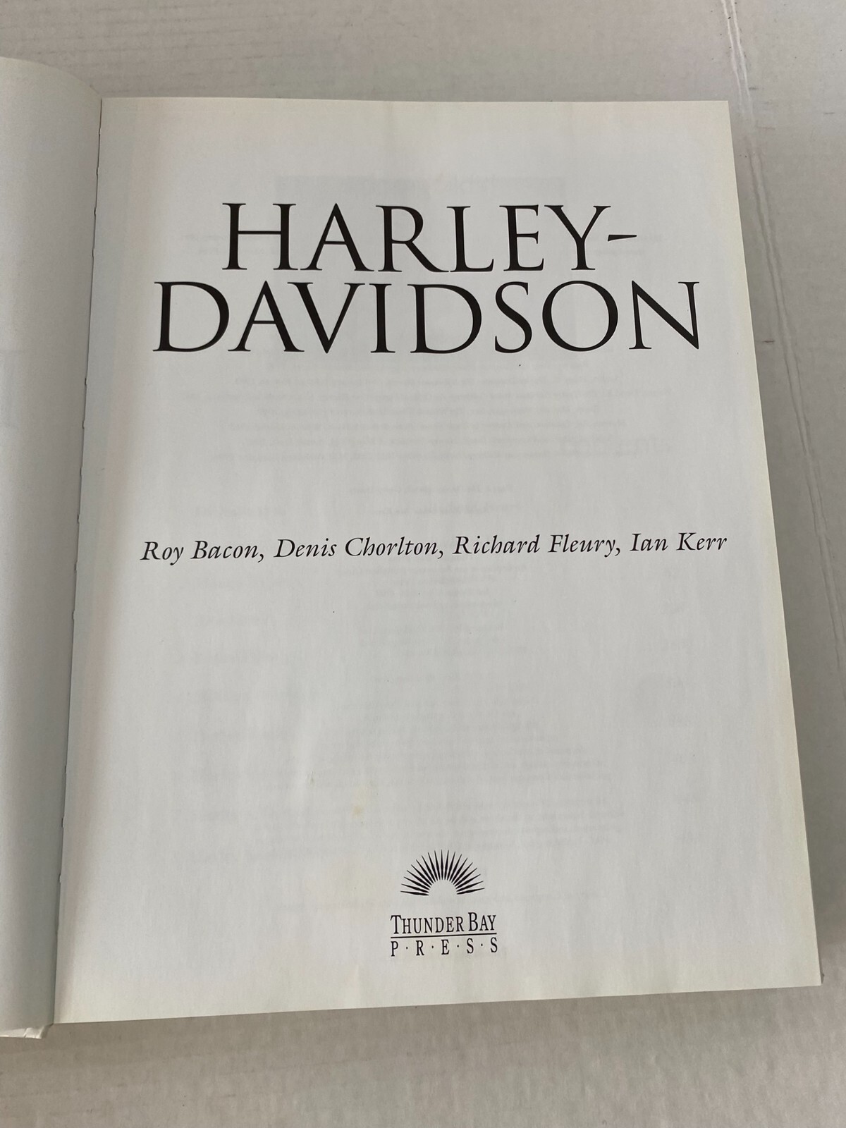 Harley-Davidson by Bacon, Chorlton, Fleury & Kerr, 1999, Hardcover, 512 pages