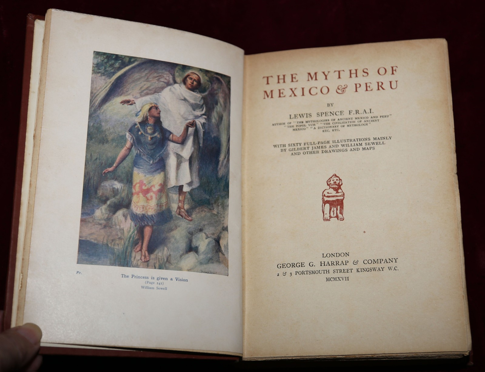 EXRARE Myths of Mexico Peru Lewis Spence MYTHOLOGY OCCULT MAYA AZTEC MORMON INT