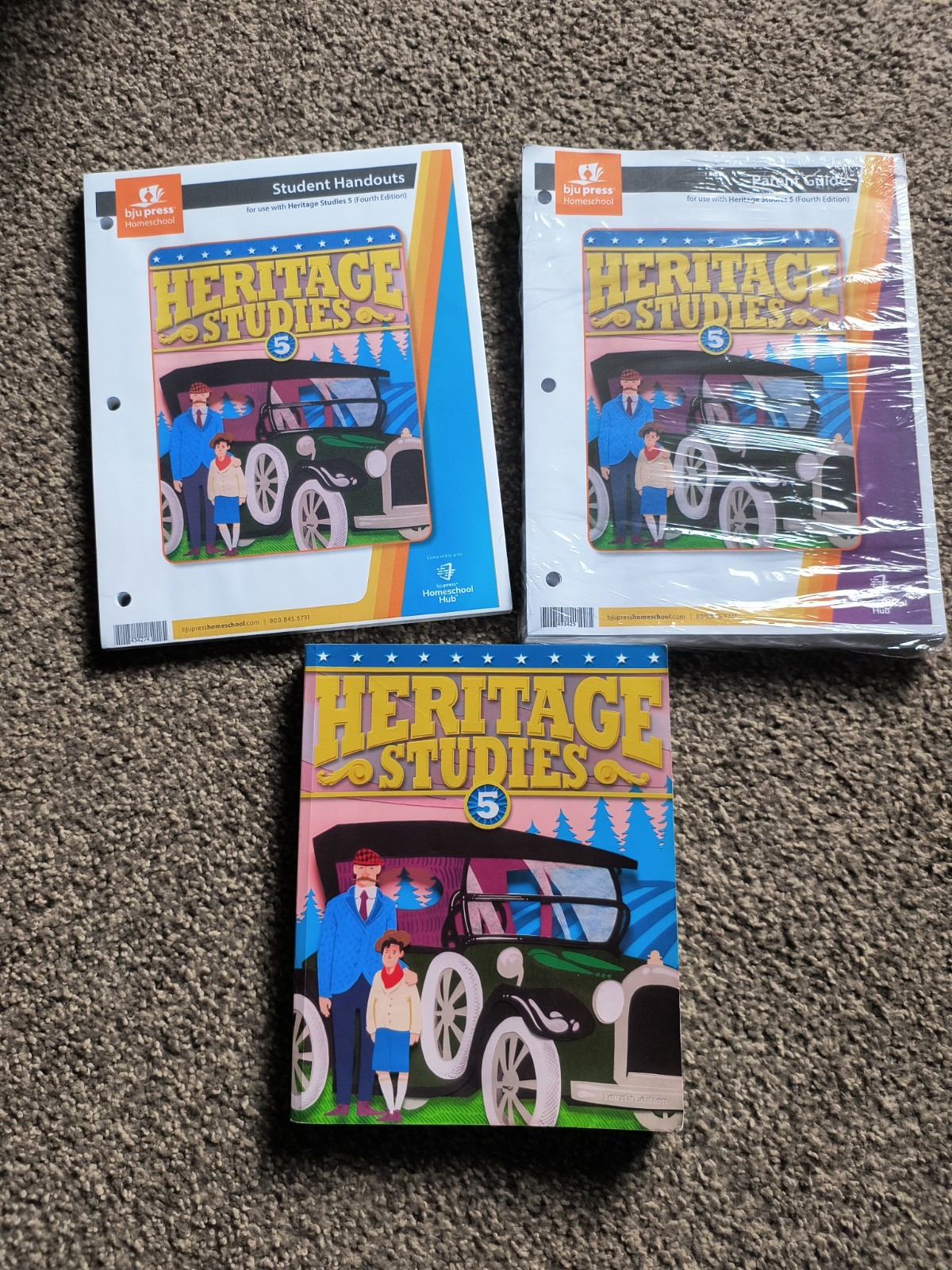 Bju Press Heritage Studies 5 Textbook, Student Handouts, Teachers Guide 4th Ed