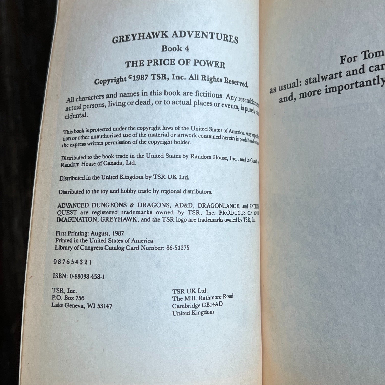 The Price of Power Greyhawk Adventures 4 Rose Estes TSR D&D Novel 1st Print 1987