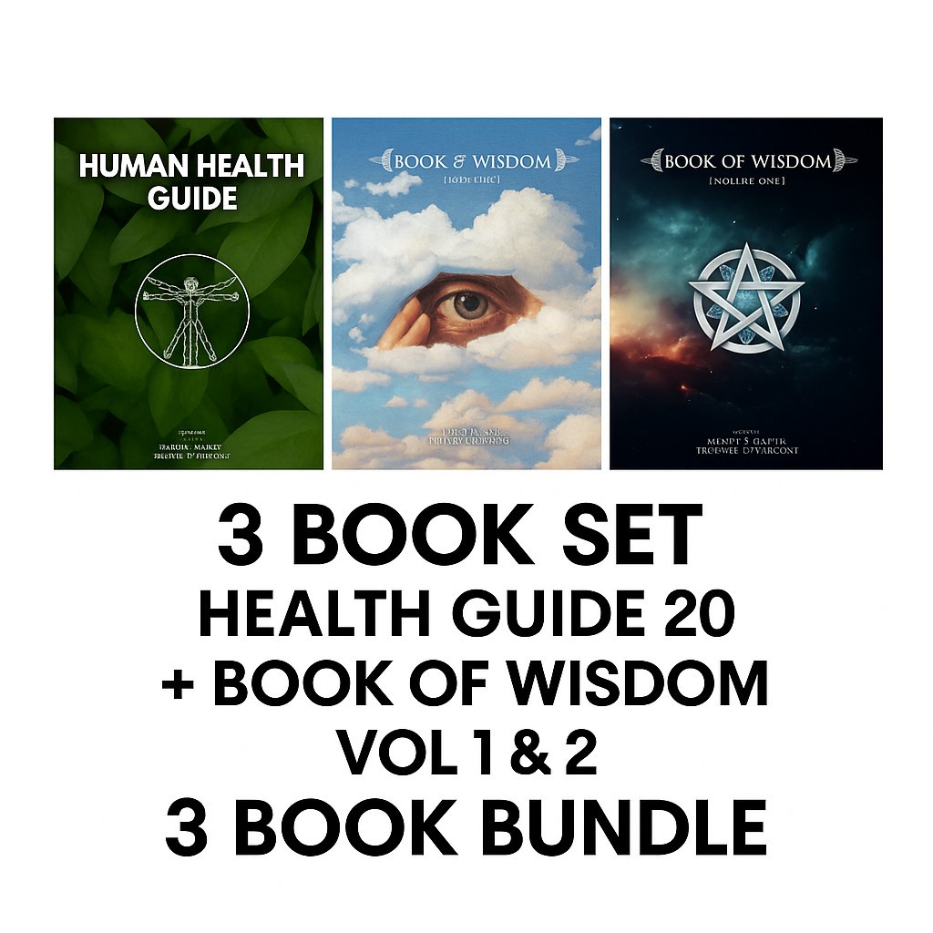 3 Book Bundle – Health Guide 20 + Book of Wisdom Vol 1 & 2 by Harry B. Joseph