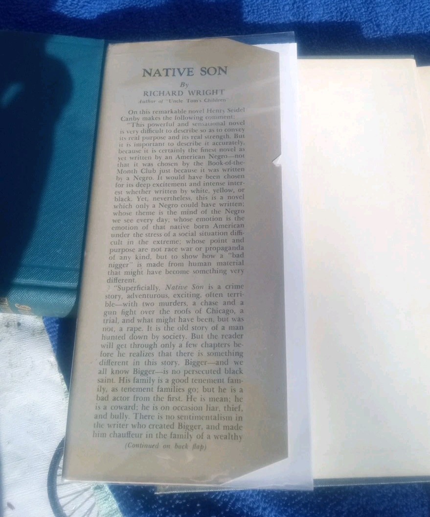 Native Son Richard Wright Harper & Brothers 1940 First Ed. W/Jacket VG/VG- (9)