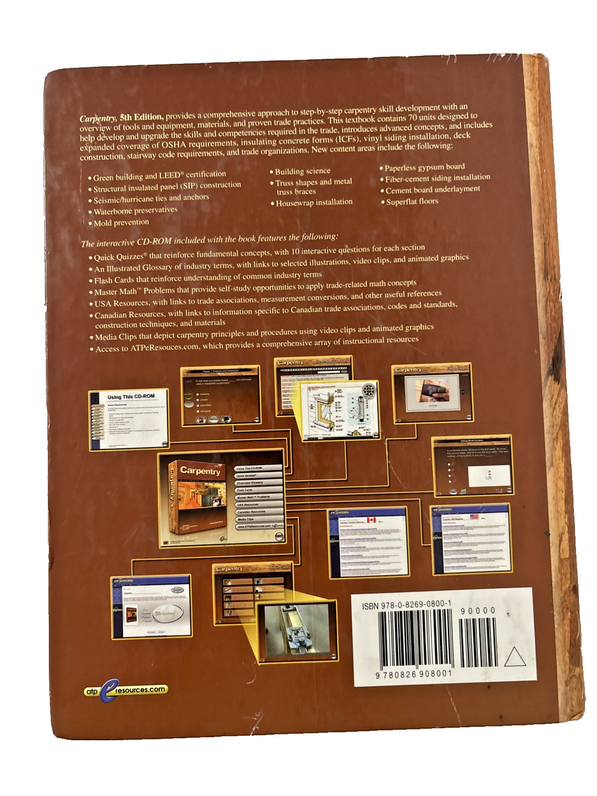 ATP Carpentry Course Textbook and Workbook 5th Ed. by Leonard Koel – Includes CD