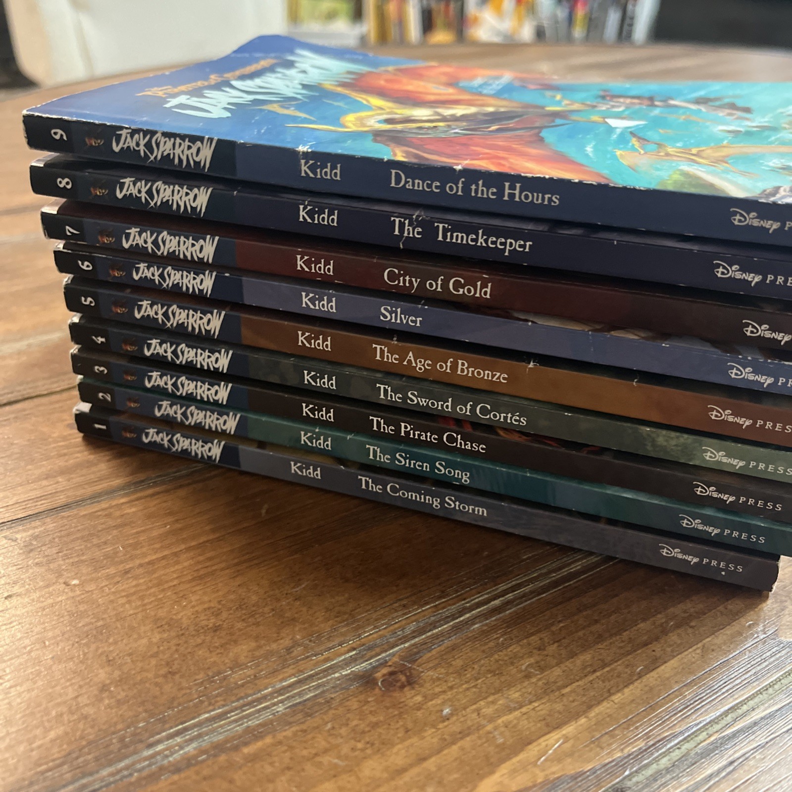 Lot Of 9 Jack Sparrow Books Books #1-9 Disney Press Series Set PB Kidd Pirates
