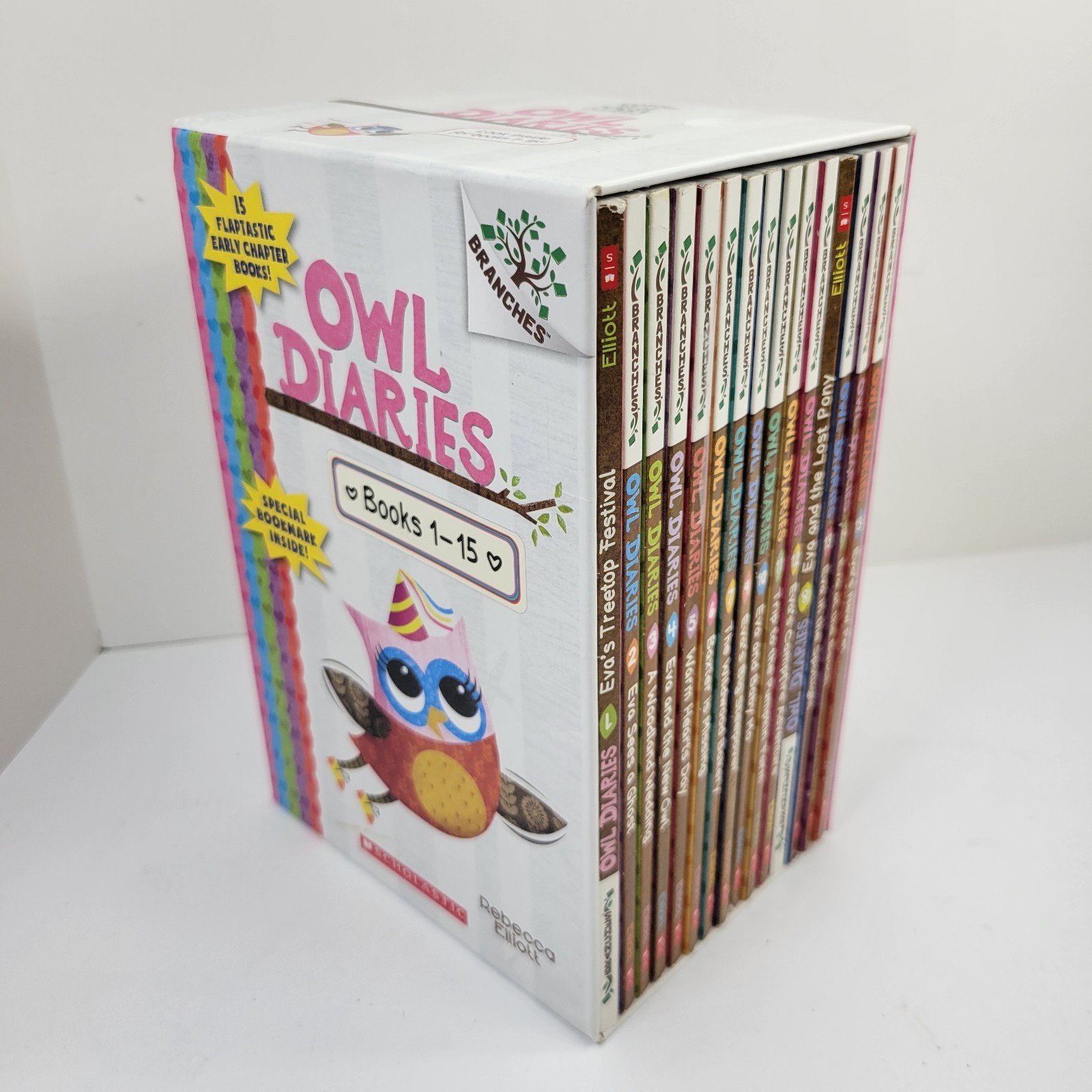 Lot 15 Owl Diaries Branches Chapter Books Box Set 1-15 PB Rebecca Elliott