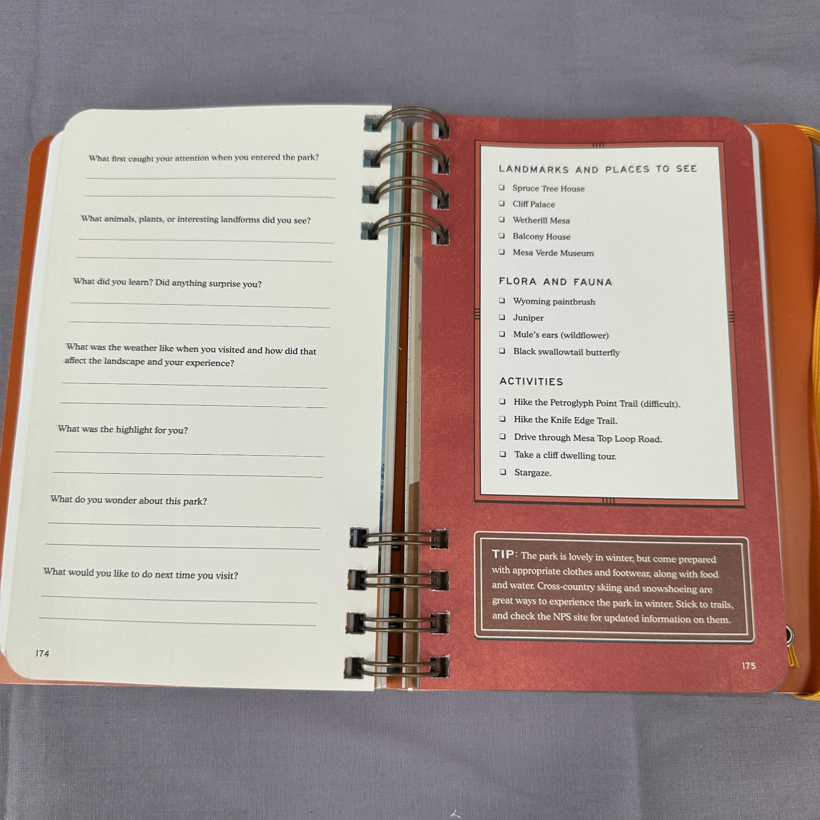 National Parks Travelers Companion Journal Passport Stamps Hiking Travel Log
