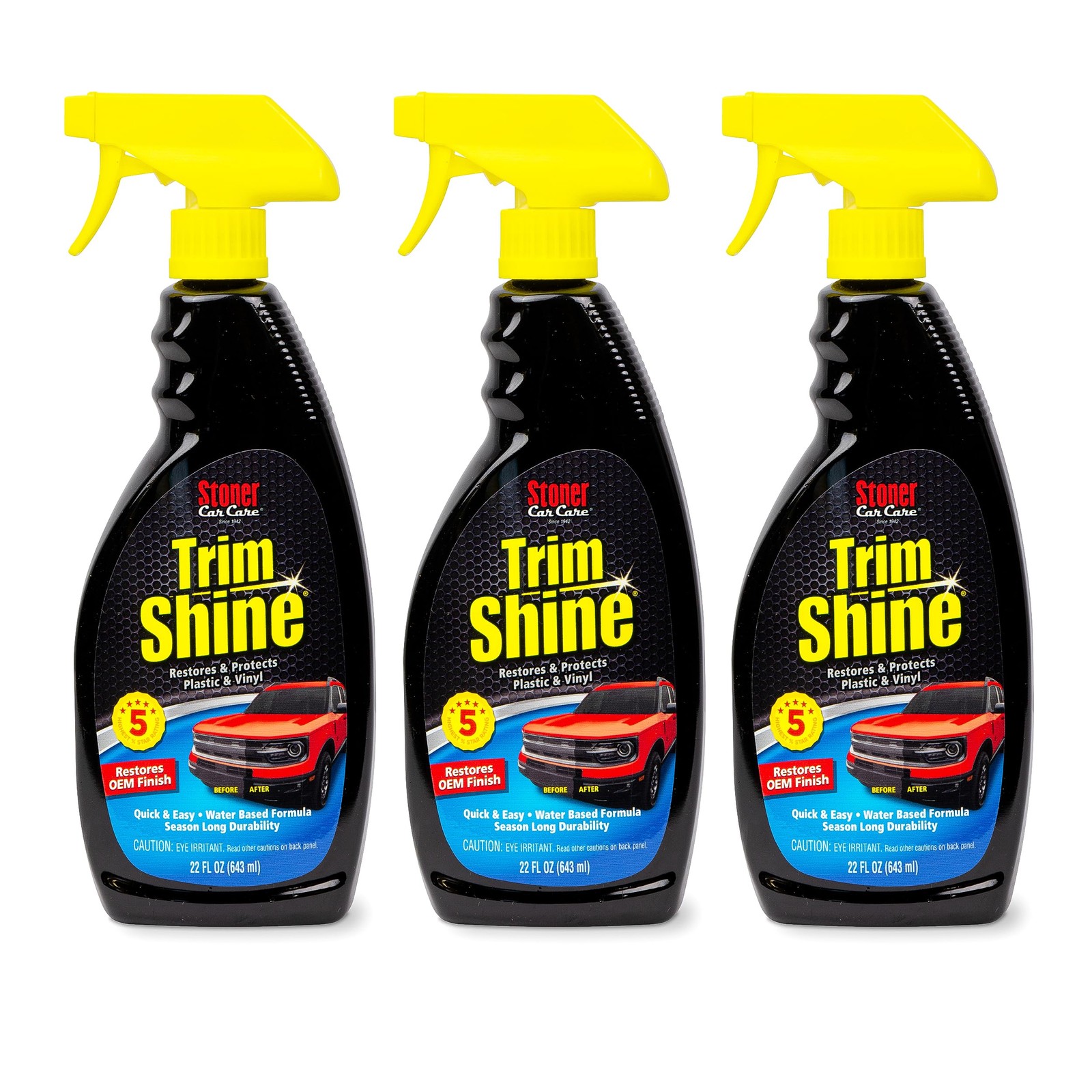 Trim Shine Restorer for Cars – Vinyl & Plastic Protectant Coating – 22 fl oz