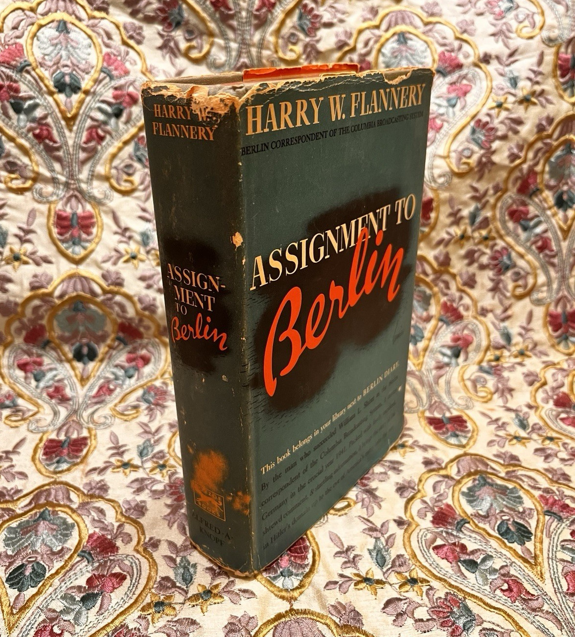 Assignment to Berlin by Harry W. Flannery Hardcover 1942 WWII Dust Jacket