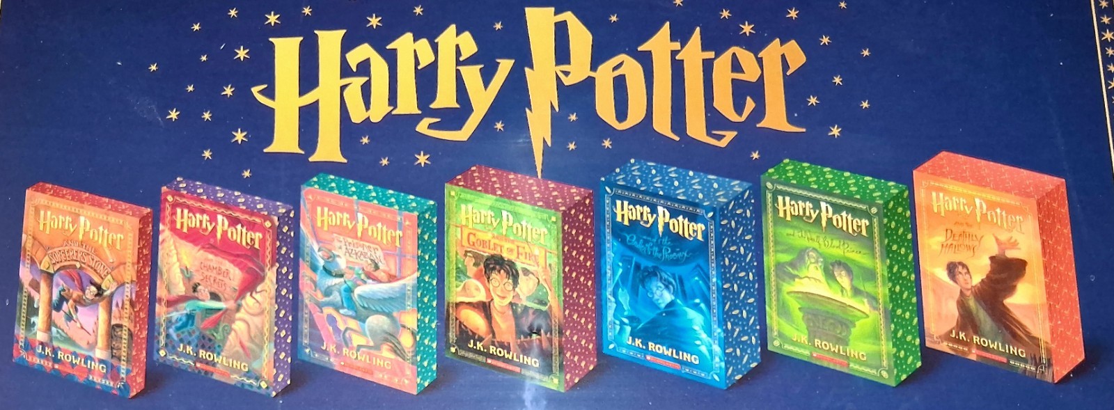 Harry Potter Box Set Paperback Stenciled Edges NEW and SEALED JK Rowling Fantasy