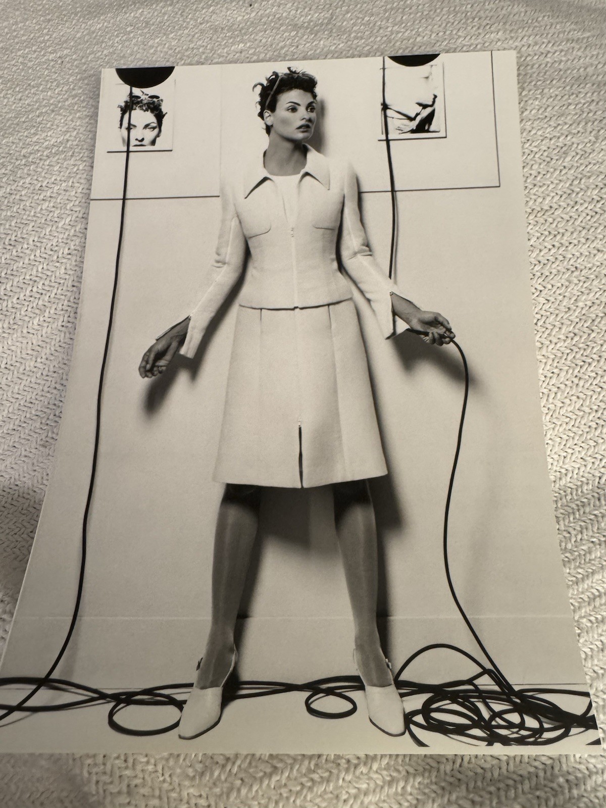 Chloe Runway Spring 1996 Written Invite Linda Evangelista Karl Lagerfeld RARE