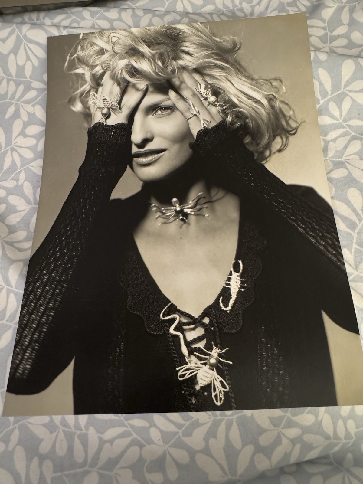 Chloe Runway Spring 1995 Written Invite Linda Evangelista Karl Lagerfeld RARE