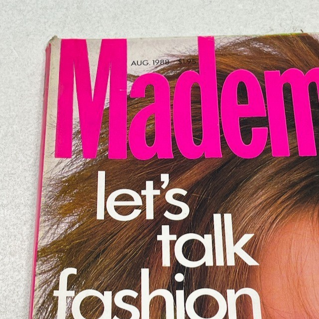 Mademoiselle Magazine Fall 1988 Vintage Fashion Makeup Guide Green Cover